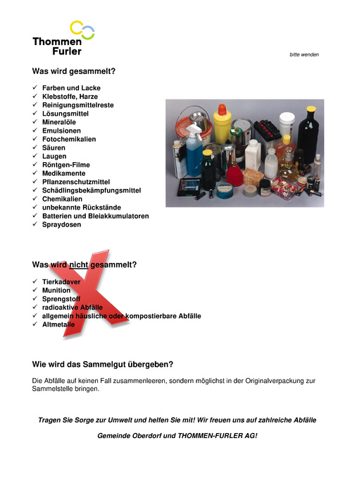 Sondermüllsammlung Oberdorf (2) Sondermüllsammlung Oberdorf (2)