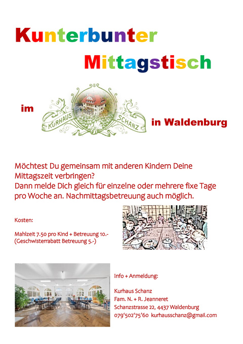 Kinderbetreuung Kurhaus Schanz Flyer Kinderbetreuung Kurhaus Schanz Flyer
