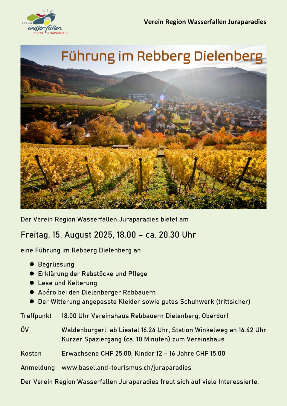 Flyer - Führung Rebberg Dielenberg 2025
