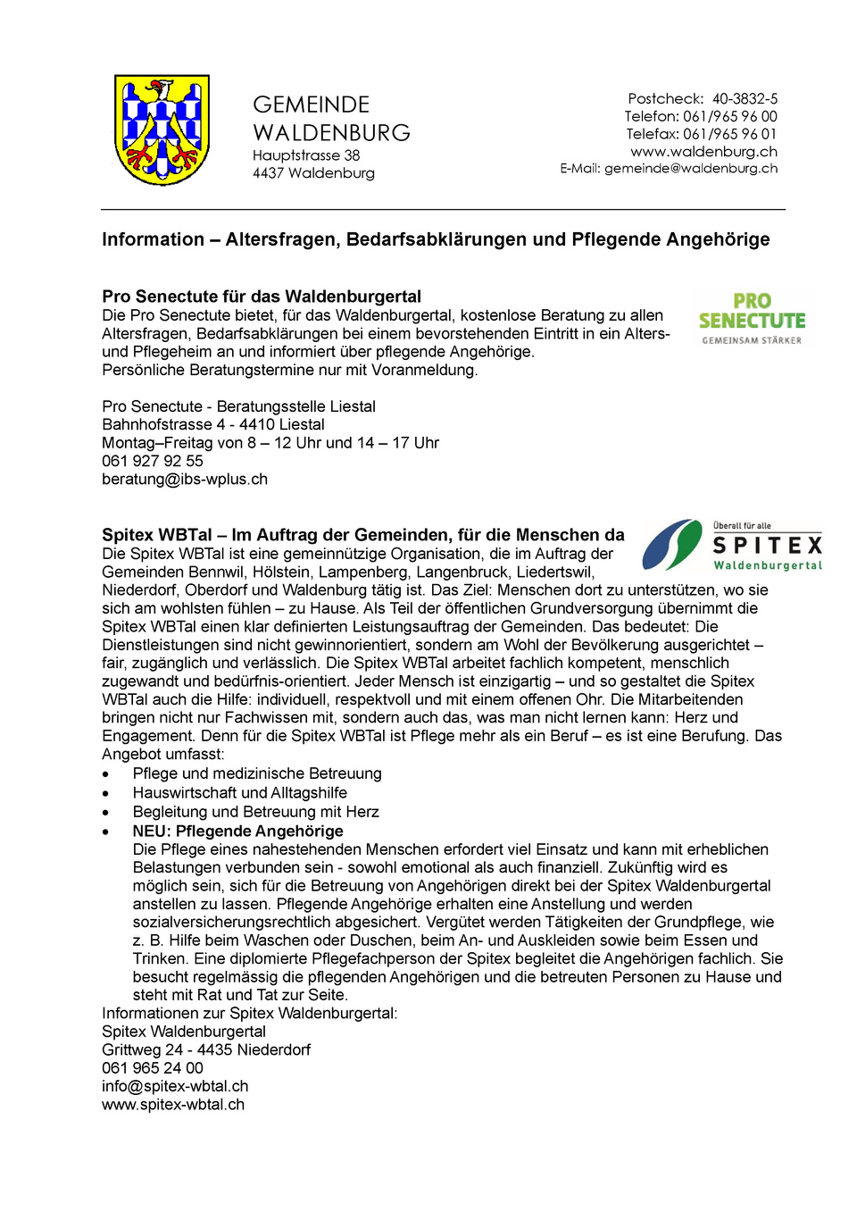 Flyer - pflegende Angehörige