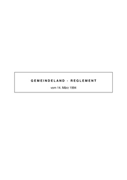 gemeindeland Reglement als PDF herunterladen