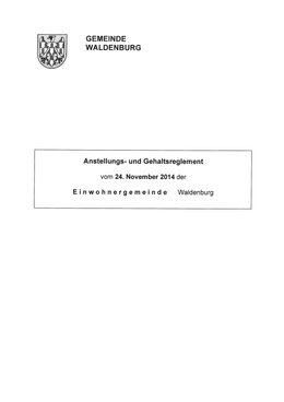 Anstellungs- und Gehaltsreglement (Einwohnergemeinde) Reglement als PDF herunterladen