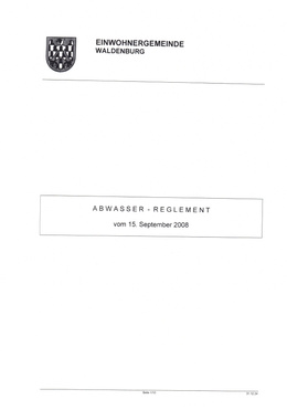Abwasserreglement Abwasserreglement