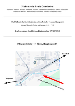 Situationsplan 2025 Pilzkontrolle Infoblatt