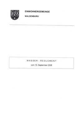 Wasserreglement Wassrerreglement
